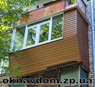 П-образный балкон с разваркой под подоконник баклон под ключ в запорожье